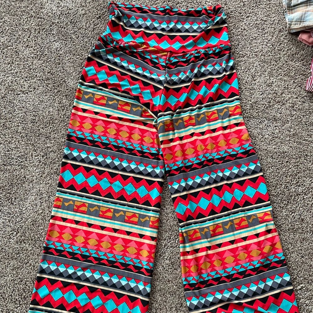 Women's Stretchy Wide Leg Palazzo Lounge Pants